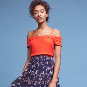 Cerise Open-Shoulder Blouse